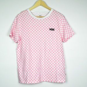 Pink & White Checkerboard Vans Short Sleeve Tee